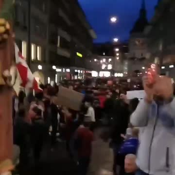 The SWISS protest en masse about COVID passports...