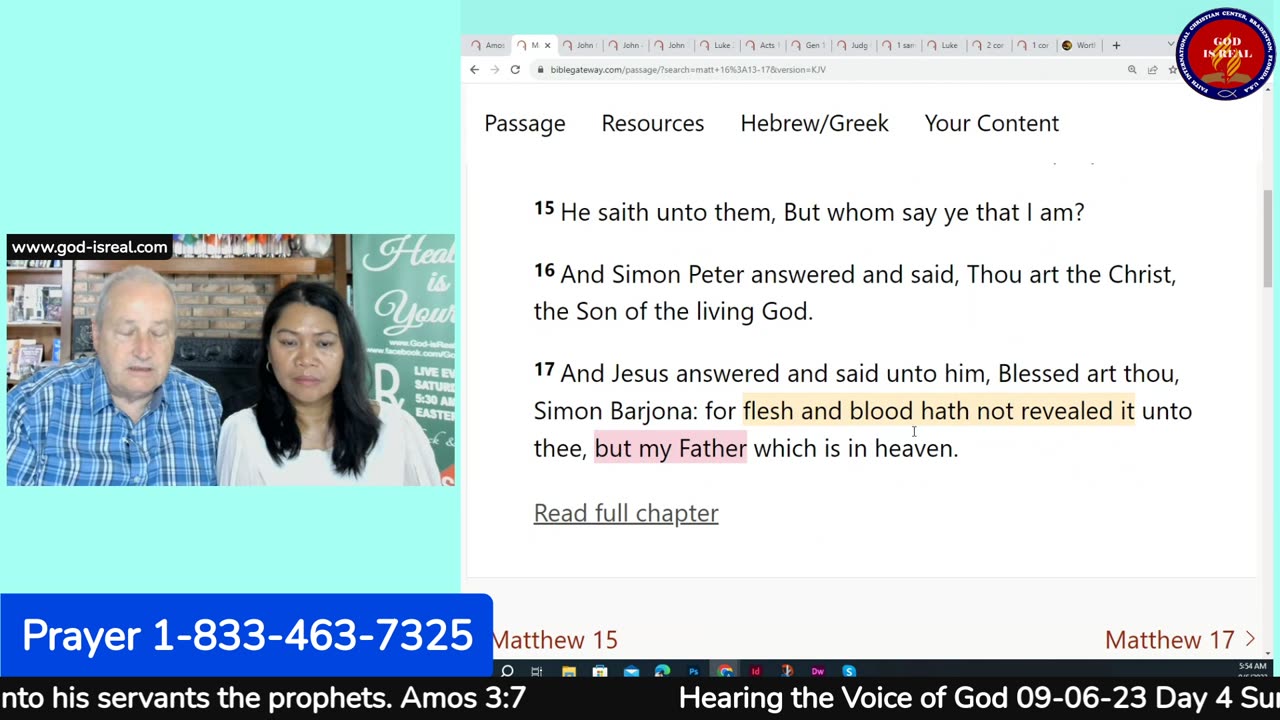 September 6, 2023 Topic: Hearing The Voice of God Day 4 Amos 3:7 - Pastor Chuck Kennedy