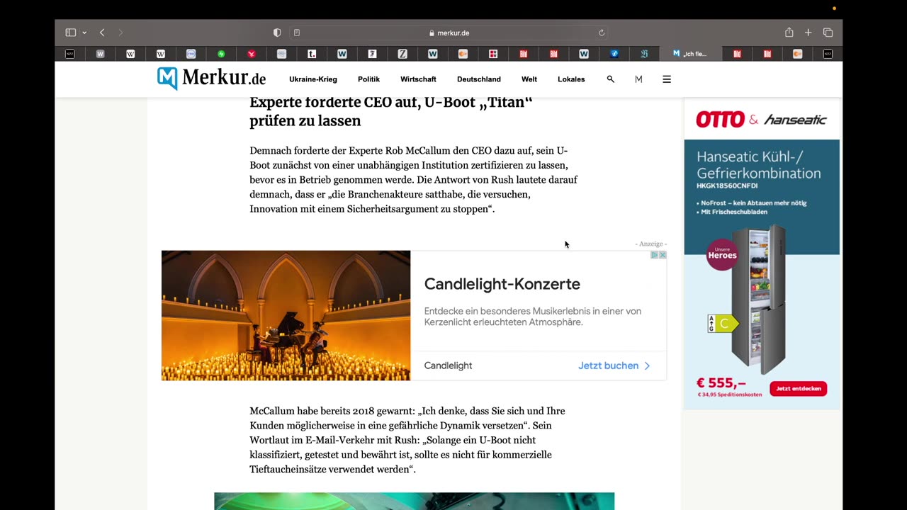 Implodiertes U-Boot- Attentat auf Milliardäre