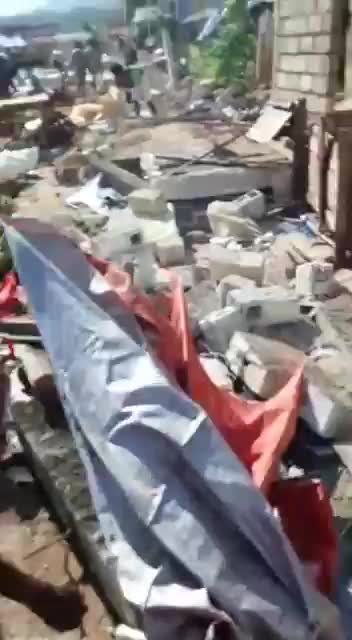 Damage in Pestel Haiti, after the 7.2 earthquake