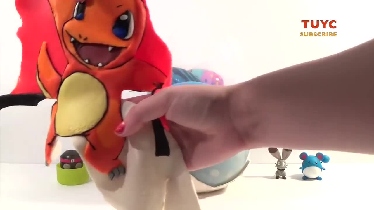 Opening a DIY POKEMON CHARMANDER Play-Doh Egg