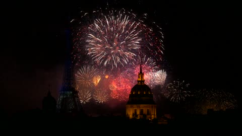 fireworks in paris