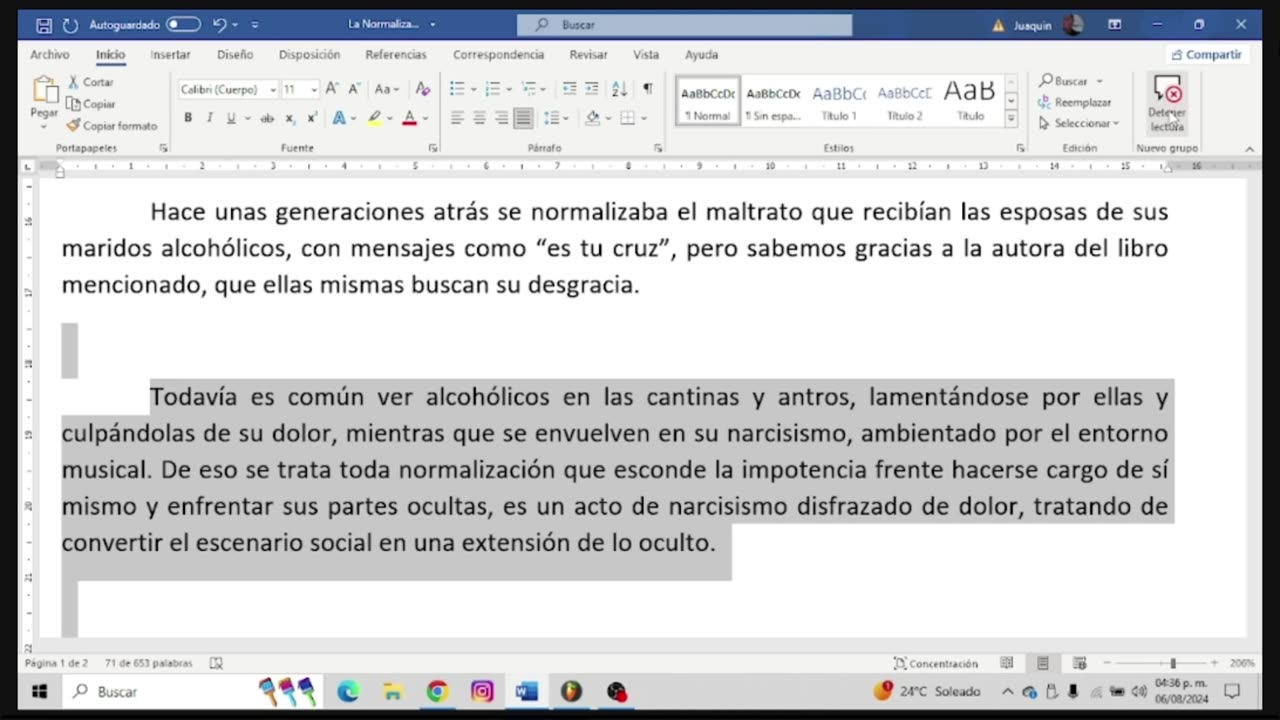 La normalización Esconde Impotencia.