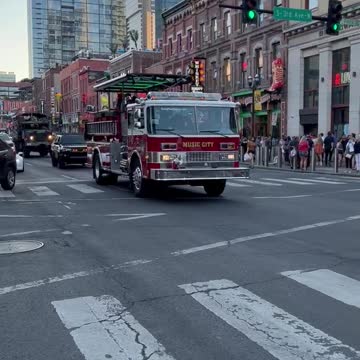 Party Fire Engine - Lower Broadway, Nashville, Tennessee