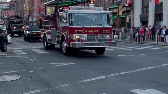 Party Fire Engine - Lower Broadway, Nashville, Tennessee