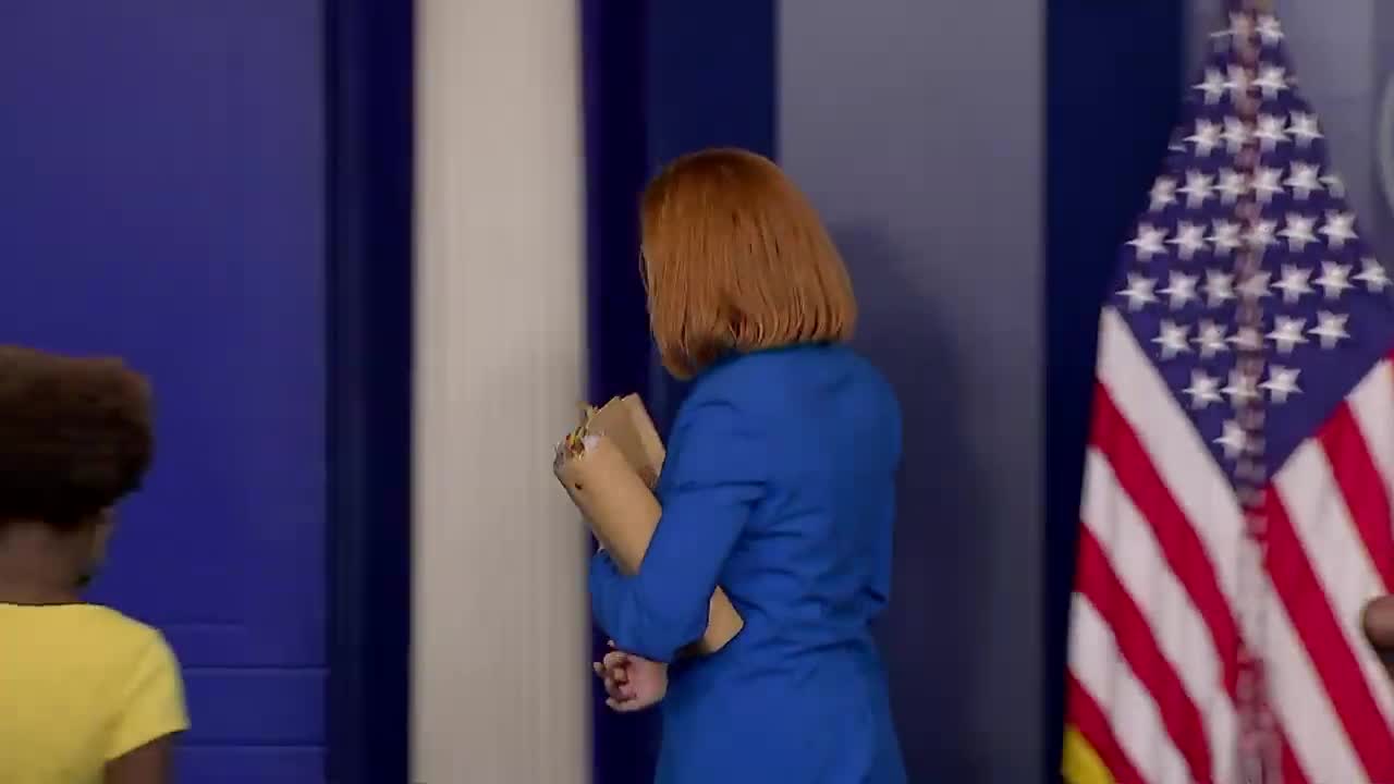 Psaki Annoyed By Reporter Asking Question Before Leaving the Stage