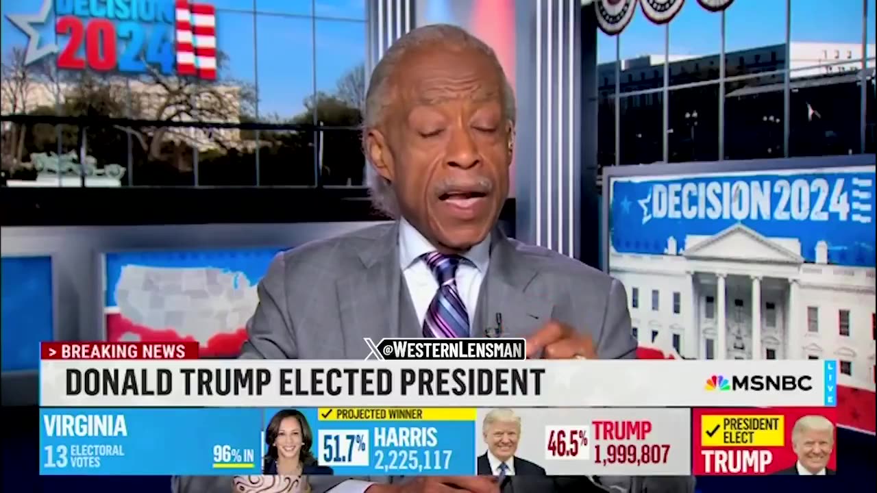 Al Sharpton blames racism on Trump victory.