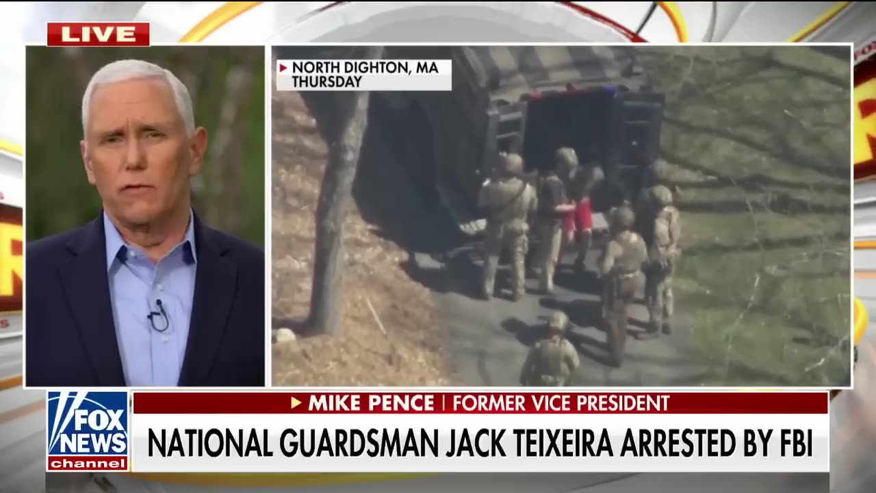 Neocon Mike Pence LOSES IT on Jack Teixeira...