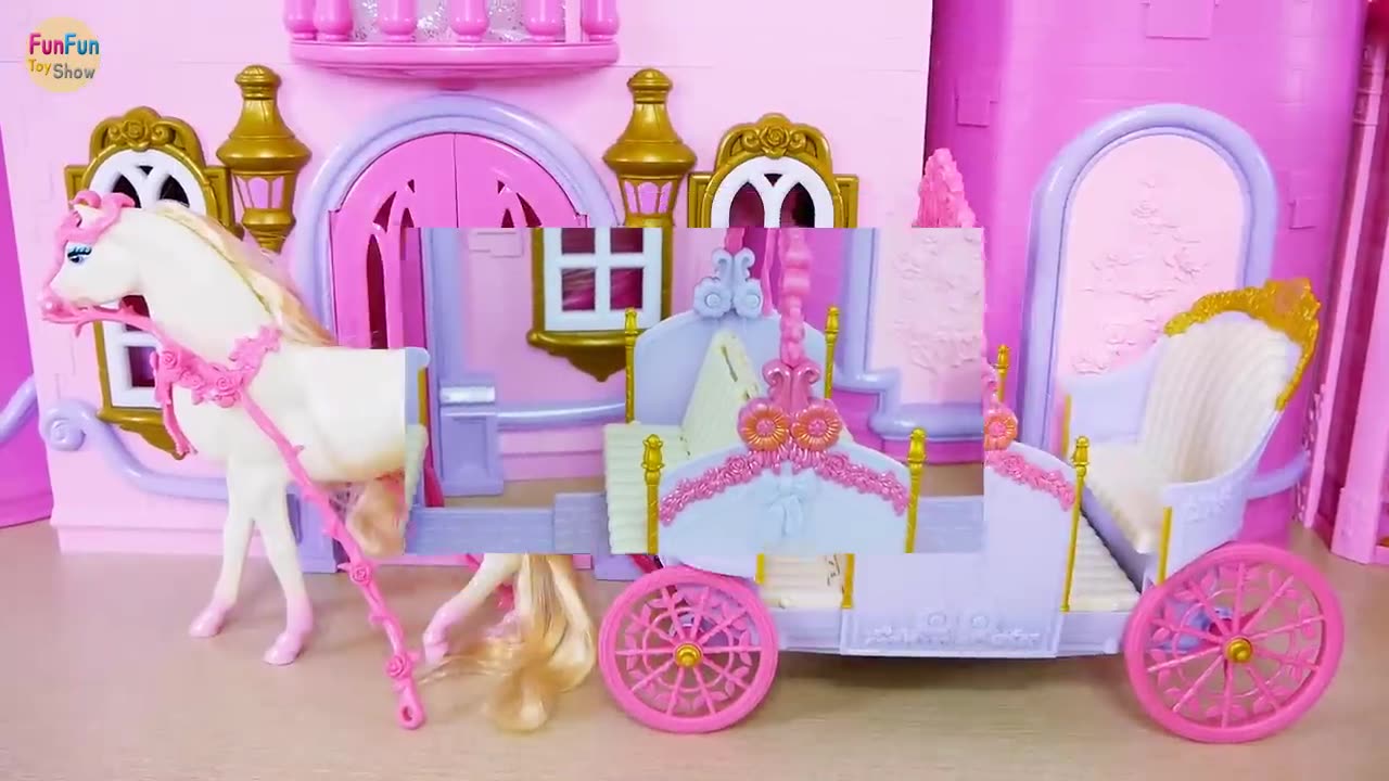 Princess barbie Expandable carriage princess doll new dress