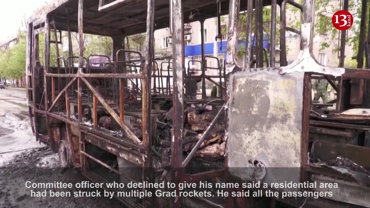 Russia-installed Donetsk mayor says 7 killed after Ukrainian artillery hits minibus