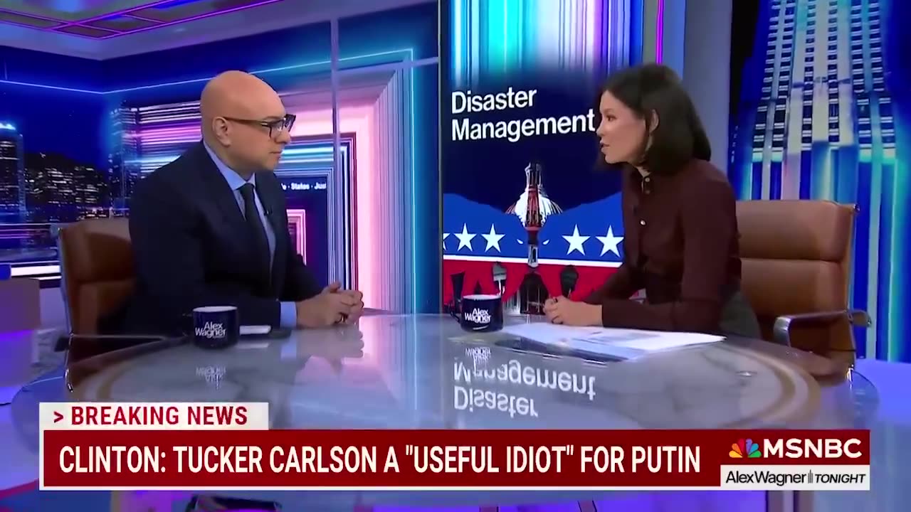 MSM losing it over Tucker Carlson interview.