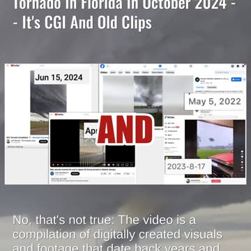 Fact Check: Video Compilation Does NOT Show Pre-Landfall Milton's Tornado In Florida In October 2024