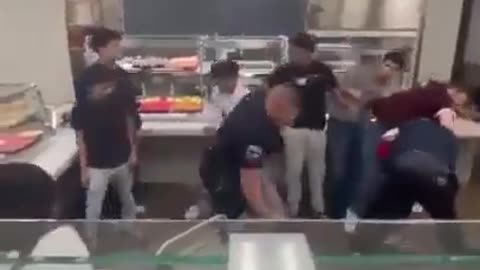 School Officer Breaks Up Fight