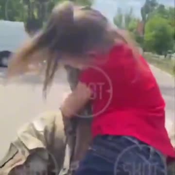 Child hugs Russian soldier, you are our saviors, I love you