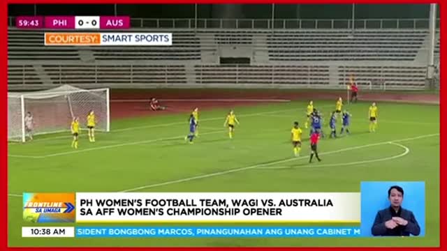 PH Women's Football team, wagi vs. Australia saAFF Women's Championship opener