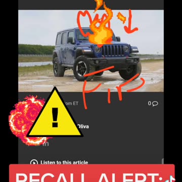JEEP WRANGLER RECALL !