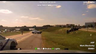 Hi Speed Pit Over Oncoming Freeway Lanes