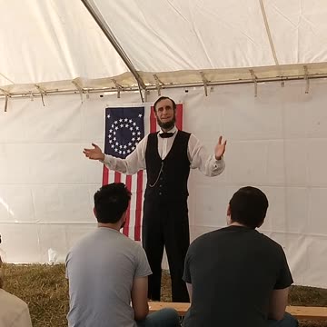 PRESIDENT ABE LINCON 10/20/24 CIVIL WAR REENACTMENT HAINESVILLE IL