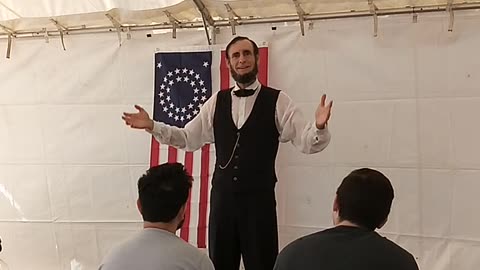 PRESIDENT ABE LINCON 10/20/24 CIVIL WAR REENACTMENT HAINESVILLE IL