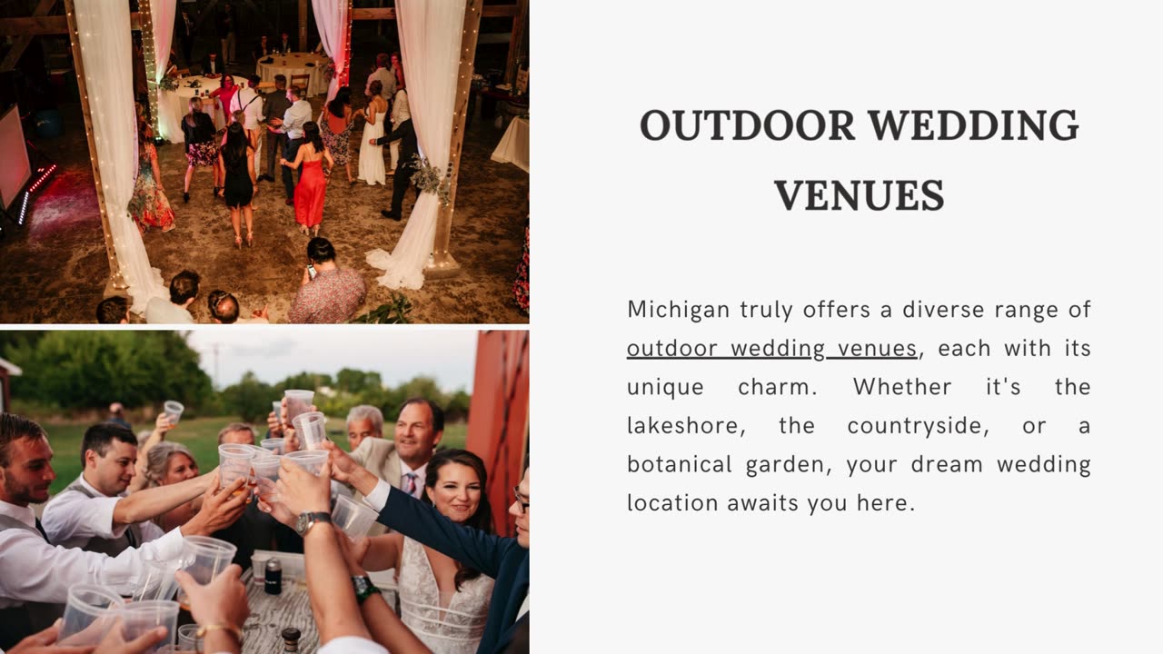 Outdoor Wedding Venues in Michigan