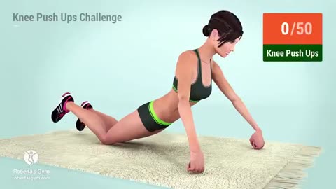 "Knee pushup tutorial for beginners"