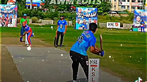 Usama Ali batting in tape ball