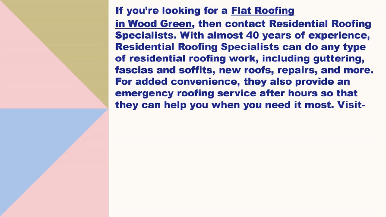 Best Flat Roofing in Wood Green