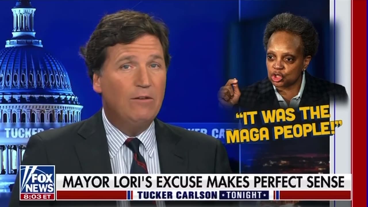 Tucker credits the Q-Army for the takedown of Lori Lightfoot