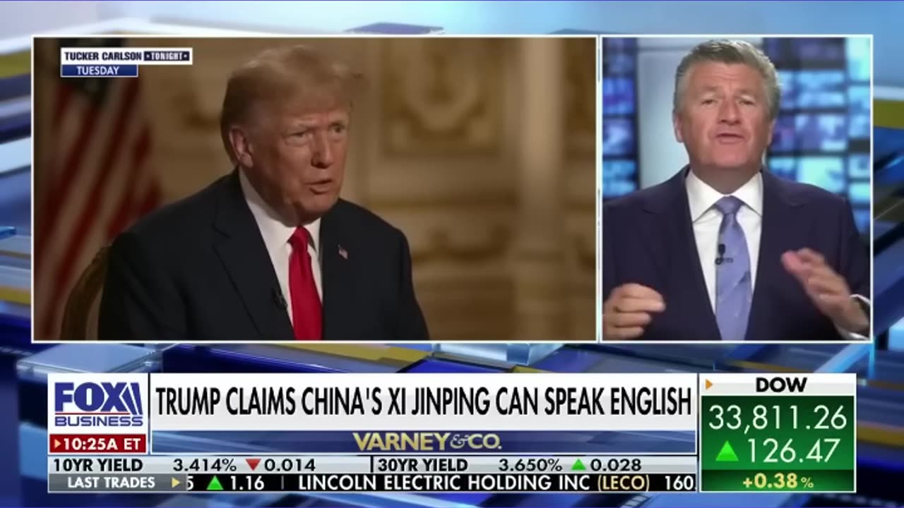 Donald Trump tells Tucker the one English word Xi Jinping said to him