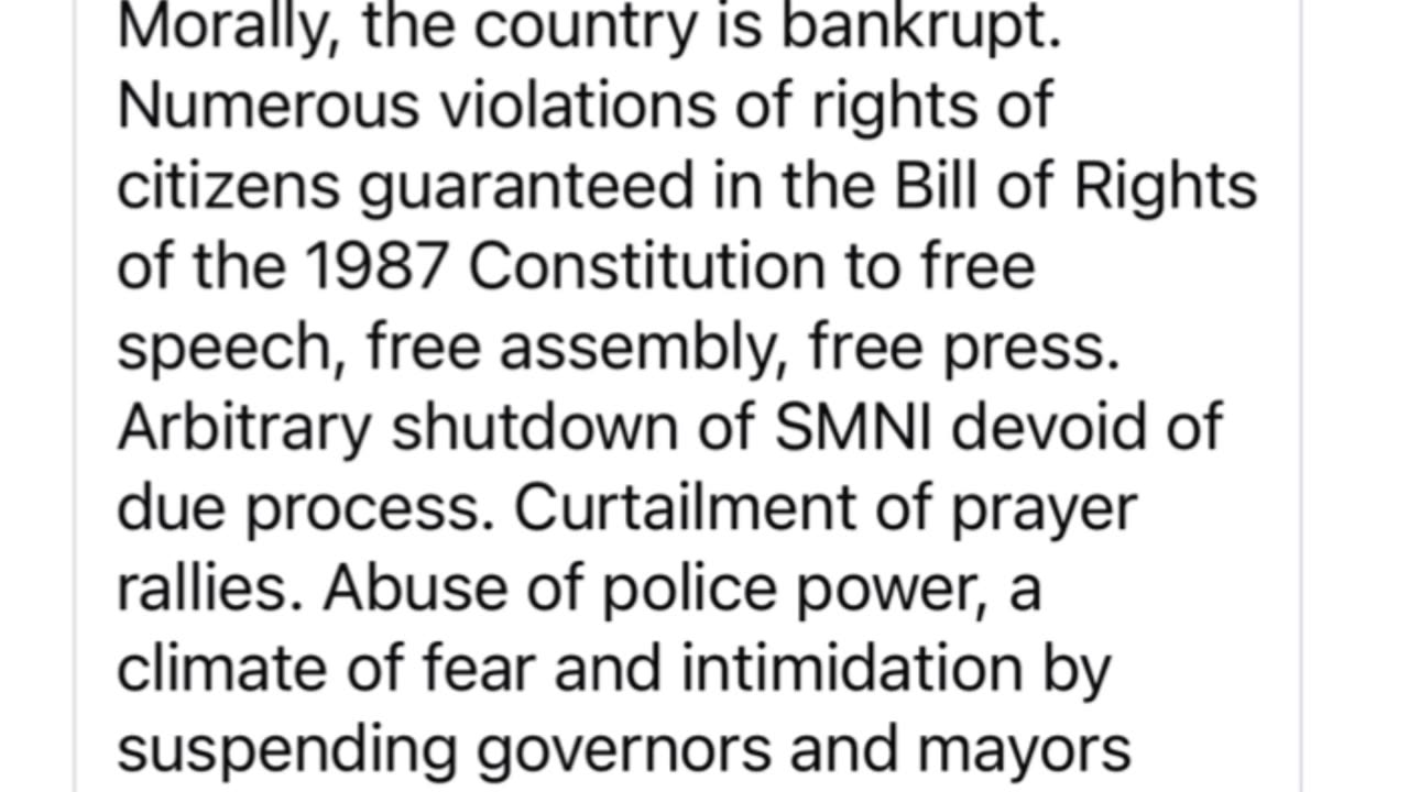THE STATE OF OUR NATION Jose Alejandrino
