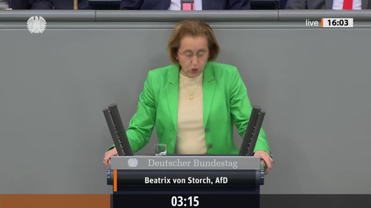 Im Bundestag: Frau v. Storch zum Wärmepumpen-Geschäft und Habecks Familienfilz