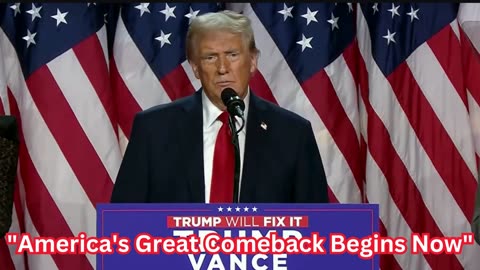 "America's Great Comeback Begins Now"