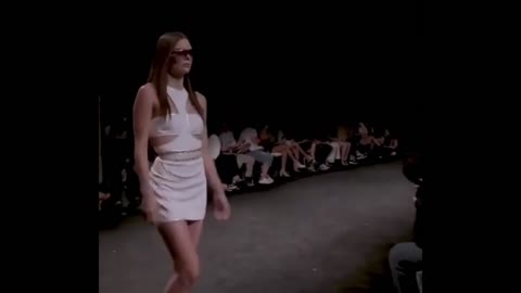 The supermodel's posture is great