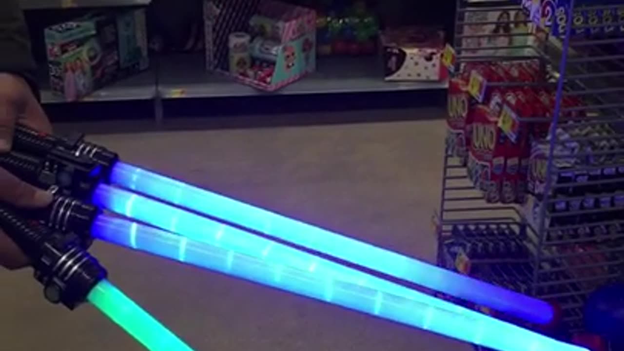 ASMR space sword browsing at Walmart