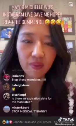Boston Mayor Michelle Wu's Livestream didn't work out how she hoped! 😂