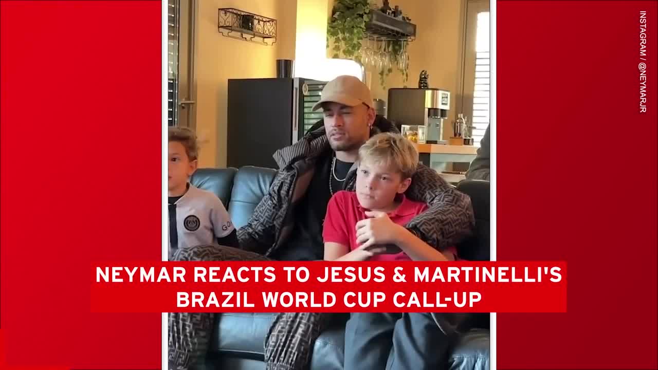 MUST WATCH! | Neymar REACTS After Arsenal Duo Gabriel Jesus & Martinelli Make Brazil World Cup Squad