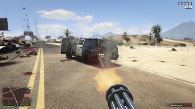 GTA 5 | INVINCIBLE MICHAEL VS 5 STAR POLICE