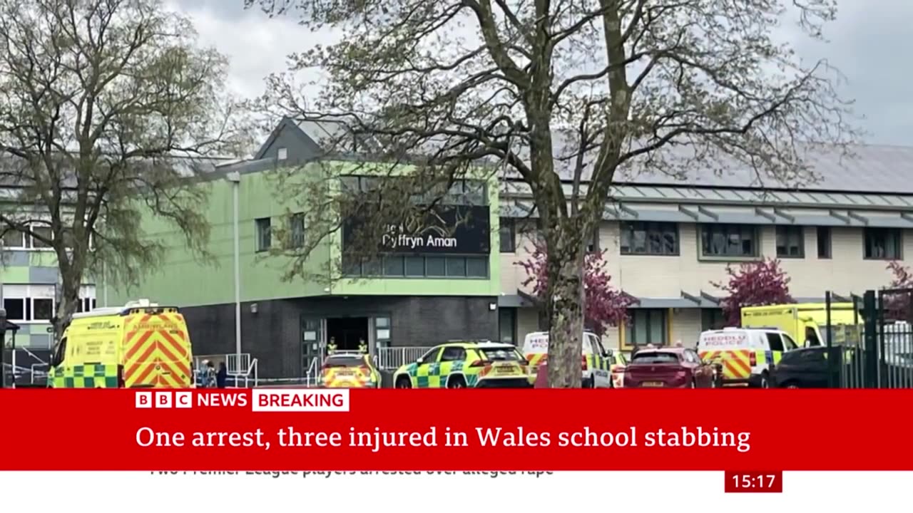 Wales school incident: Three injured and onearrested in suspected stabbing | BBC News