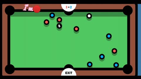 Challenge with a robot in a game of billiards