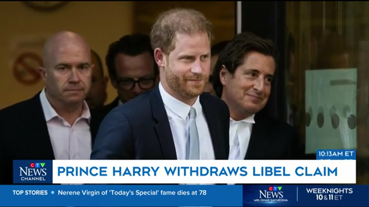 Prince Harry drops libel claim against U.K. Daily Mail publisher