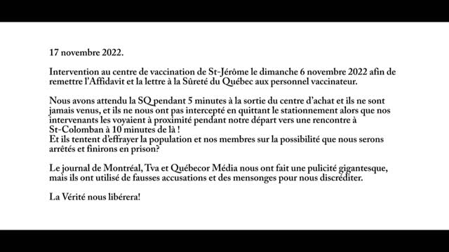 Vidéo d'intervention de la Garde nationale du Québec le 6 novembre 2022