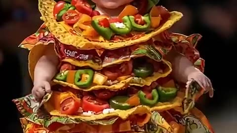 Cutest Baby Fashion Show 🍕👗 | Food-Themed Outfits Runway 2024 | #KidsFashion #ViralShorts #Runway