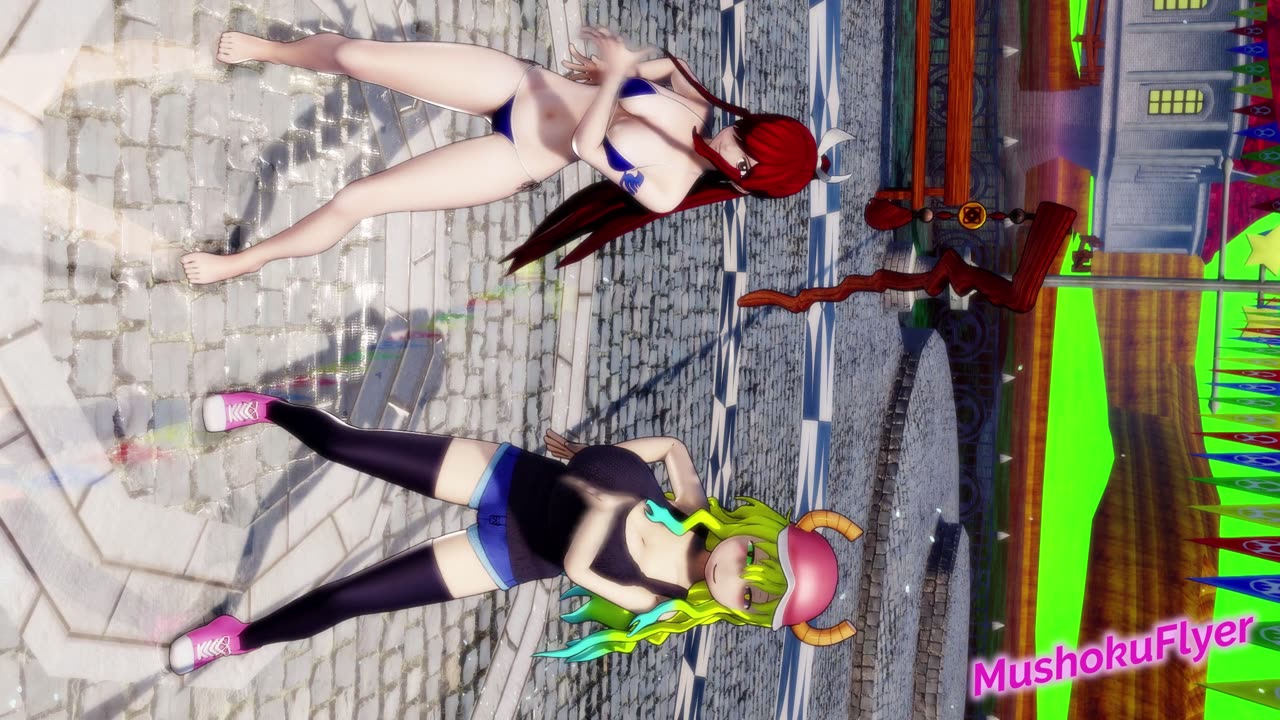 Erza Scarlet & Lucoa - Water Dance 4K