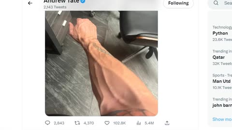 Andrew Tate Reveals Message Through Vascular Ripped Arm MUST SEE!!