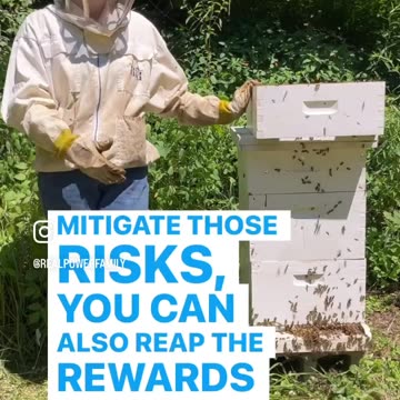 Lila is actually taking the honey from the hive #foodfreedom