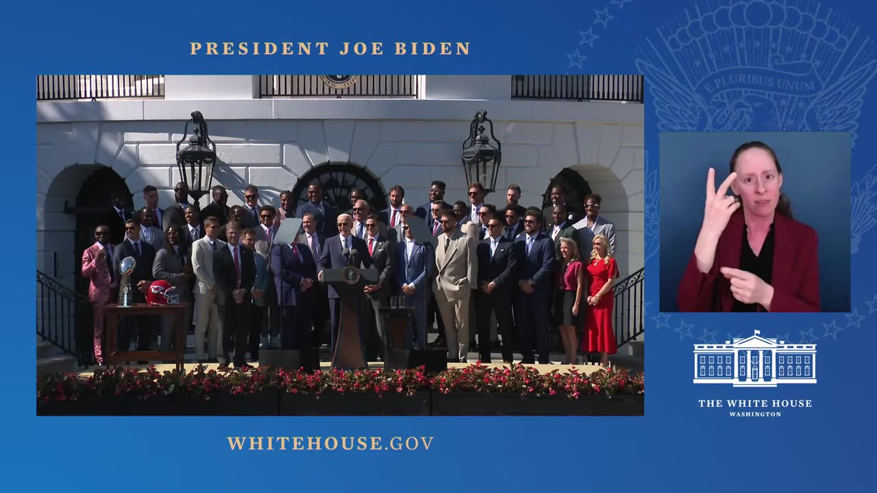 President Biden Welcomes the Kansas City Chiefs to the White House