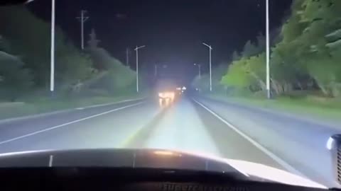 Flashing 120,000 lumen highbeams at selfish drivers