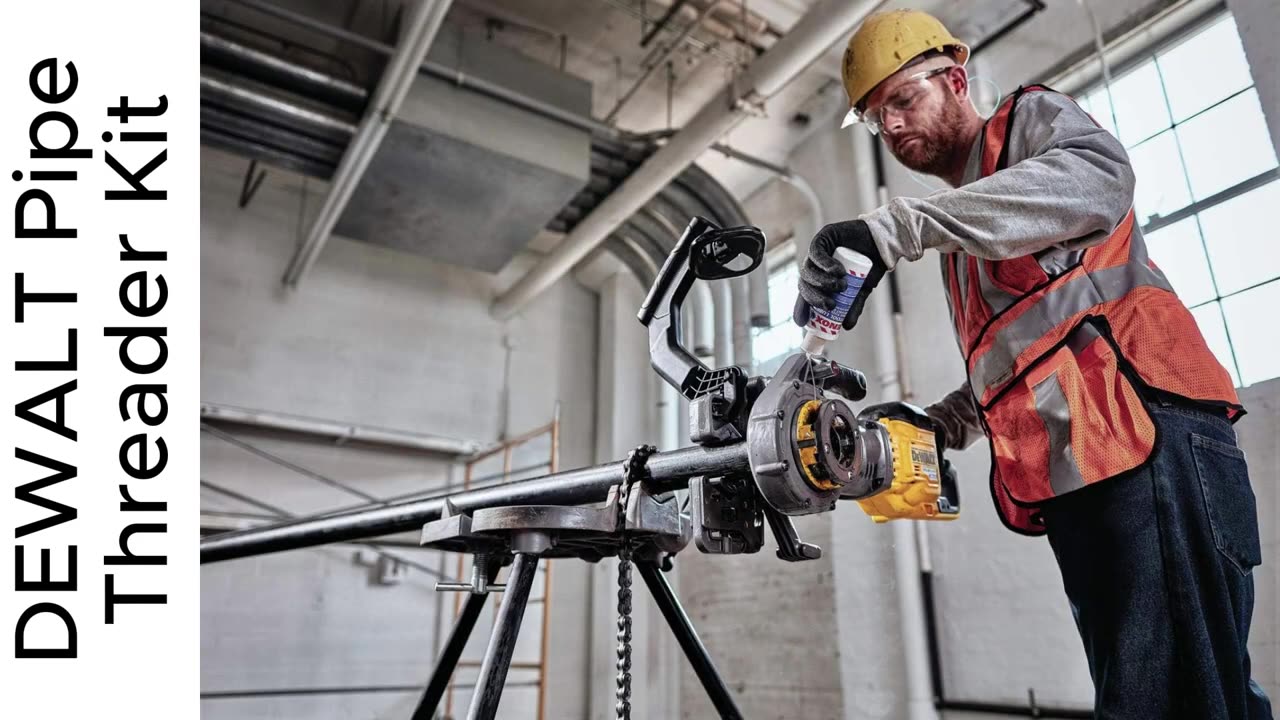 DEWALT FLEXVOLT 60V MAX* Pipe Threader Kit, Die Heads (DCE700X2K)
