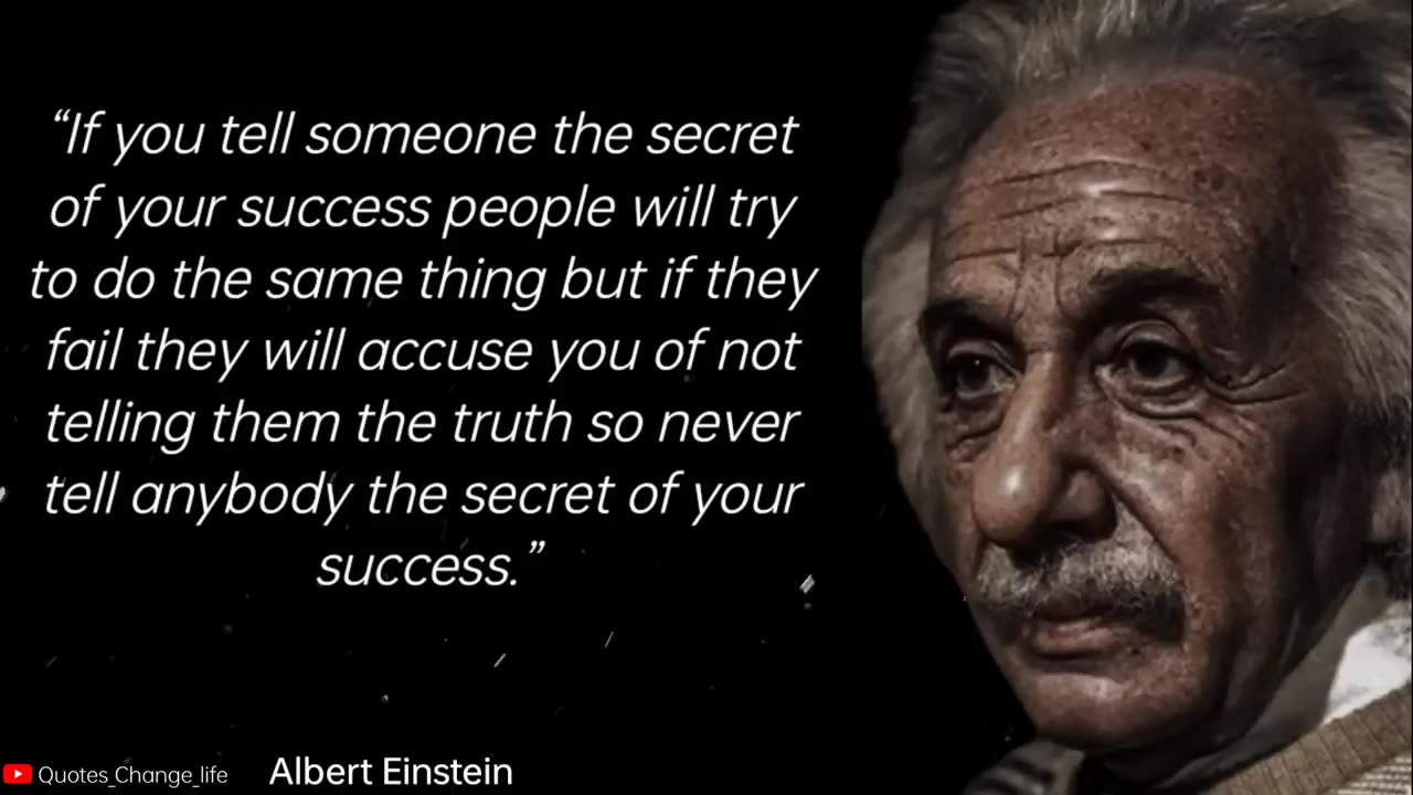 5 thing will never share anyone . Albert Einstein's quotes.