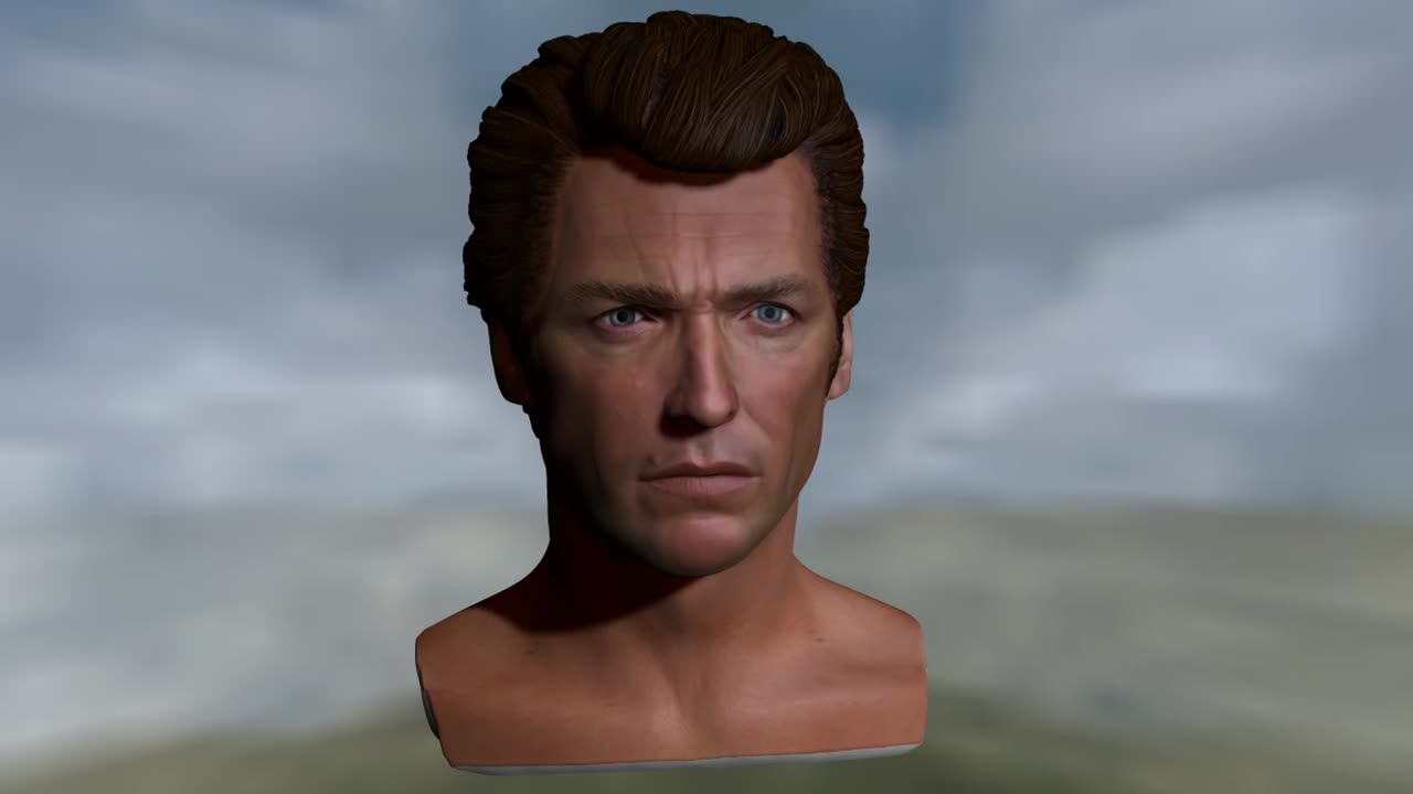 3d printable model clint eastwood head